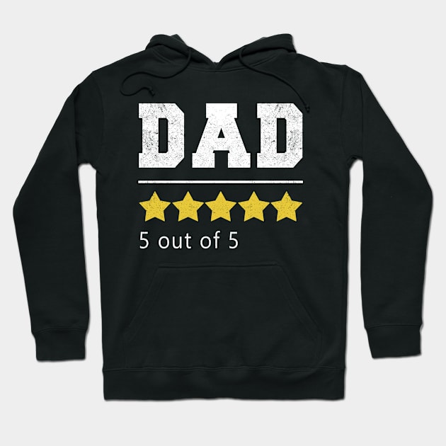 Dad 5 Stars Rating Funny Fathers Day Gift Hoodie by mohazain